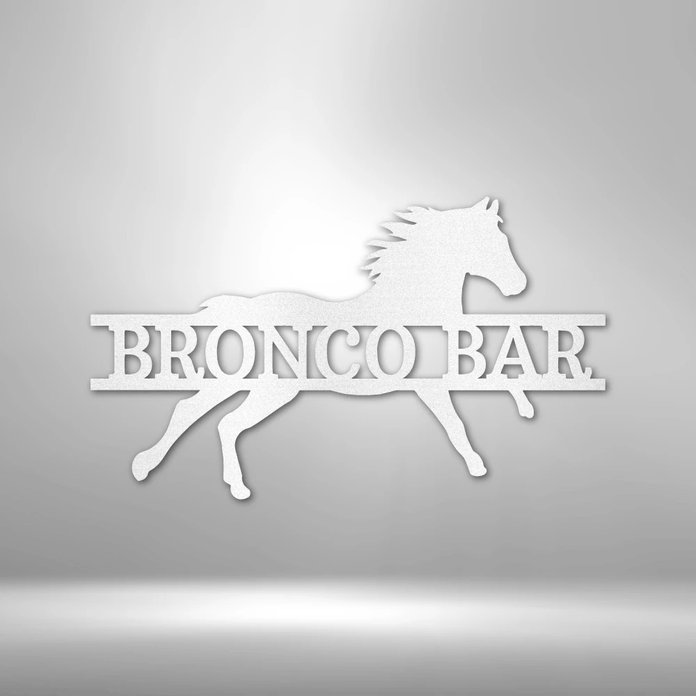 Home Décor Monogram Sprinting Horse Monogram - Steel Sign