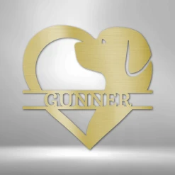 Home Décor Monogram Dog Love Monogram - Steel Sign