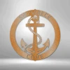 Home Décor Monogram Elaborate Anchor Ring - Steel Sign