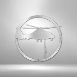 Home Décor Monogram Helicopter Drop - Steel Sign