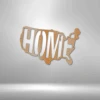 Home Décor Monogram USA Home - Steel Sign