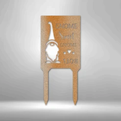 Home Décor Monogram Gnome Home - Steel Stake