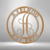 Home Décor Monogram Family Name - Steel Sign