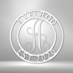 Home Décor Monogram Family Name - Steel Sign