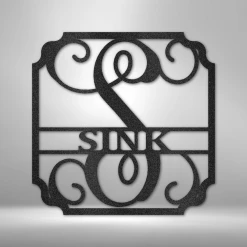 Home Décor Monogram Classic Family Name - Steel Sign