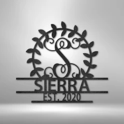 Home Décor Monogram Personalized Crest - Steel Sign