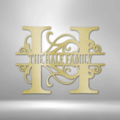 Home Décor Monogram Split Letter Monogram - Steel Sign