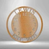 Home Décor Monogram Roman Clock - Steel Sign