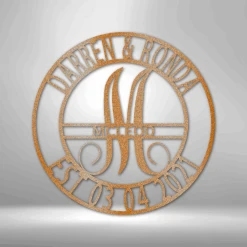 Home Décor Monogram Elaborate Name - Steel Sign