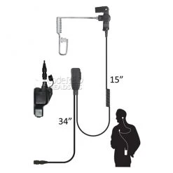Code Red Headsets Code Red Sherlock QD-M3 Single-wire Lapel Microphone Quick Disconnect For Motorola XTS / EF Johnson Radios