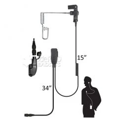 Code Red Headsets Code Red Sherlock-QD-Y3 Single-wire Lapel Microphone Quick Disconnect For Vertex Radios Bluetooth Radio Accessories