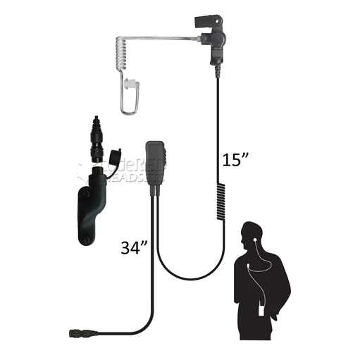 Code Red Headsets Lapel Microphones Code Red Sherlock-QD-Y5 Single-wire Lapel Microphone Quick Disconnect For Vertex Radios