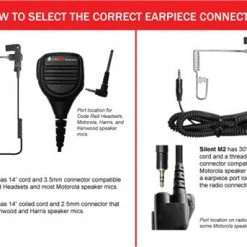 Code Red Headsets Silent 2.5 Mm Pack Listen-only Earpiece With 26" Coiled Cord For Kenwood Radios