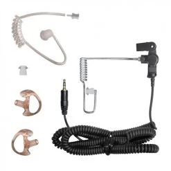 Radio Earpieces Code Red Headsets Silent M2 Pack Threaded 3.5 Mm Listen-Only Earpiece With 26" Coiled Cord For Motorola Radios