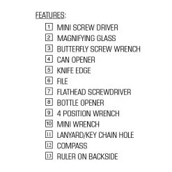 Proforce Equipment NDuR Survival Tool W/Compass