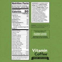 MREs Nutrient Survival Vitamin Coffee Hemp Infused