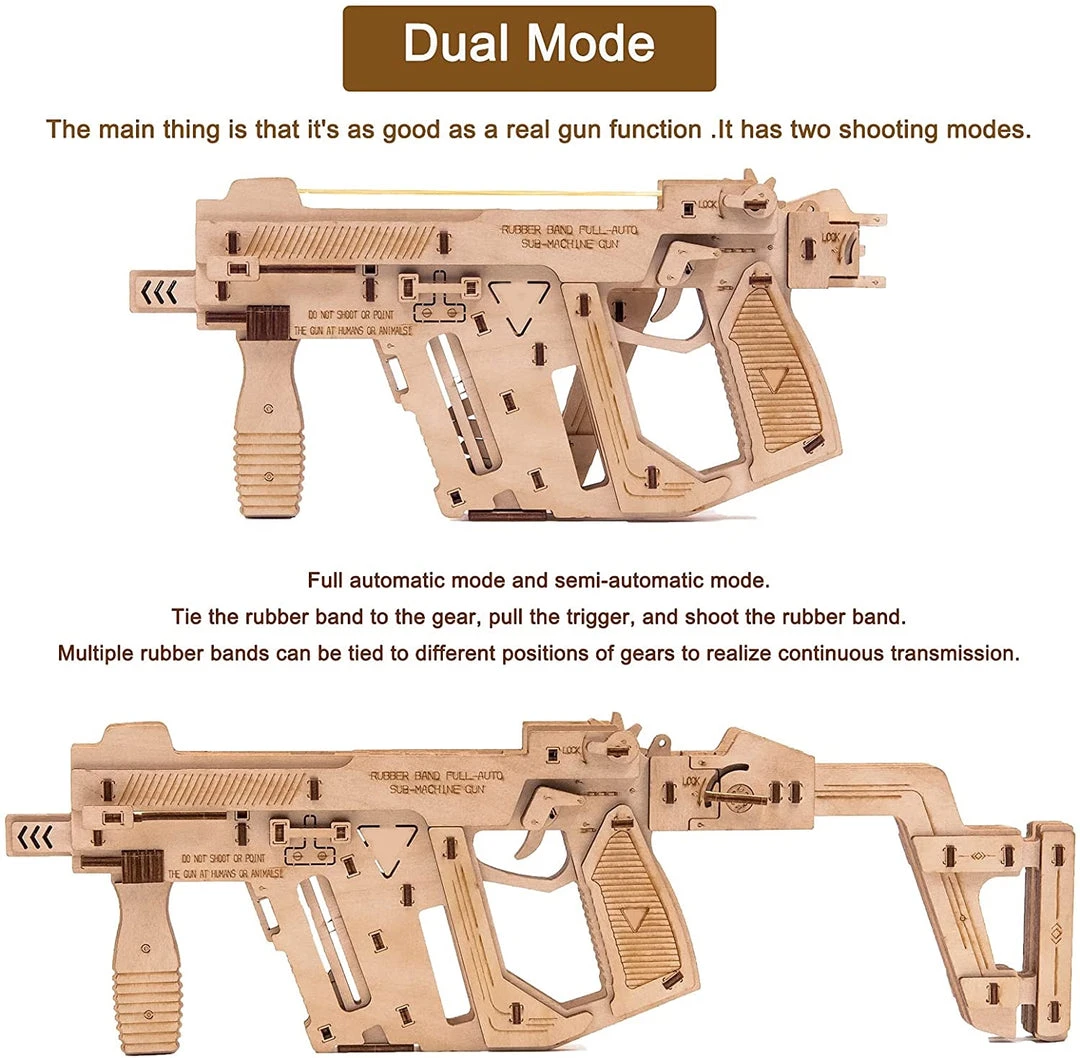 Novelties Caliber Gourmet Rubber Band Replica Machine Gun