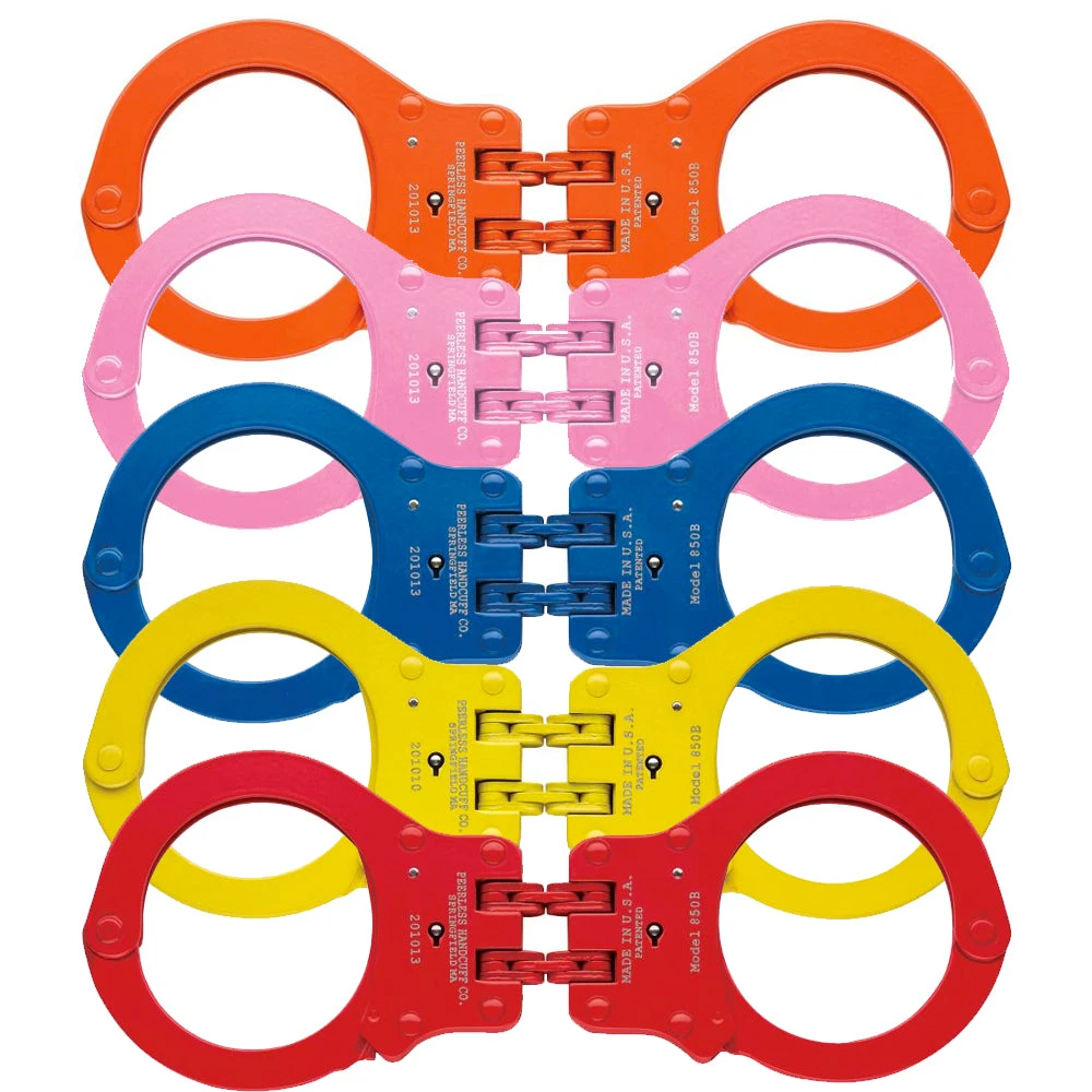Peerless Handcuff Company Peerless Handcuffs Model 850C Colored Hinged Handcuffs