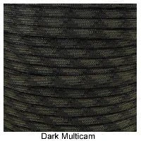E. L. Wood Braiding Dark Multicam Paracord 550 Survival Cord