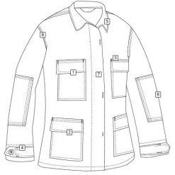 BDU Camouflage Shirts Tru-Spec BDU Camouflage Coat (100% Cotton)