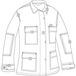 BDU Camouflage Shirts Tru-Spec BDU Camouflage Coat (50/50 Cordura Nylon Cotton Rip-Stop)