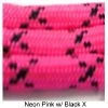 E. L. Wood Braiding Neon Pink With Black X Paracord