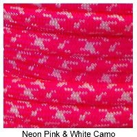 E. L. Wood Braiding Neon Pink / White Camo Paracord