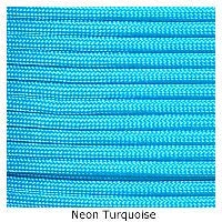 E. L. Wood Braiding 550 Survival Cord Neon Turquoise Paracord
