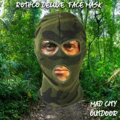 Balaclavas & Tactical Hoods Rothco Deluxe 3-Hole Face Mask - Woodland