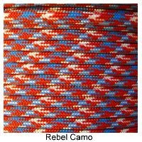 E. L. Wood Braiding Rebel Camo Paracord 550 Survival Cord