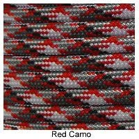 E. L. Wood Braiding 550 Survival Cord Red Camo Paracord