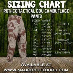 Rothco Tactical BDU Camouflage Pants