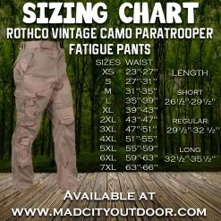 Rothco Vintage Camo Paratrooper Fatigue Pants Camo Pants