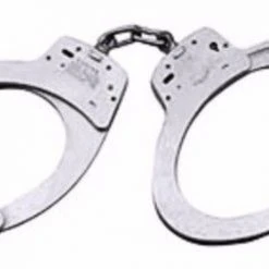 Smith And Wesson Model 110 Special Security Chain-Linked Nickel Handcuff Chain Handcuffs