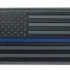 Tru-Spec USA Flag Black With Thin Blue Line Morale Patch