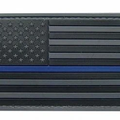Tru-Spec USA Flag Black With Thin Blue Line Morale Patch