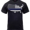 Rothco Thin Blue Line America Map T-Shirt