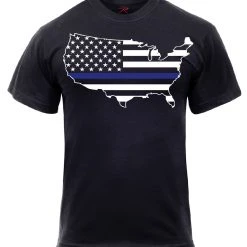 Rothco Thin Blue Line America Map T-Shirt