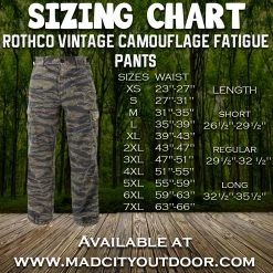 Camo Pants Rothco Vintage Camouflage Fatigue Pants